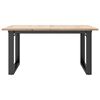 vidaXL Coffee Table O-Frame 31.5"x31.5"x17.7" Solid Wood Pine and Steel