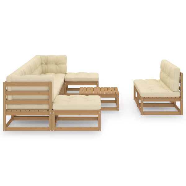 vidaXL Garden Lounge Set Honey brown Solid pinewood Modular