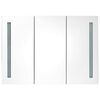 vidaXL Bathroom Cabinet Grey MDF in melamine finish, glass mirror Medium