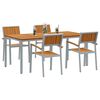vidaXL Garden Dining Set 5 pcs Gray and brown
