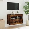 vidaXL TV Wall Cabinet Smoked oak Engineered wood Medium TV Wall Cabinet