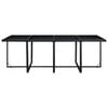 vidaXL 13 Piece Patio Dining Set with Cushions Poly Rattan Black