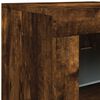 vidaXL Sideboard with LED Lights Smoked Oak 111.4"x14.6"x26.4"