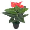 vidaXL Artificial Plant Red and yellow flowers, green leaves