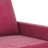 vidaXL 2-seater Sofa Wine red Velvet (100% polyester), metal, textilene