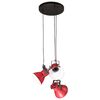 vidaXL Hanging Lamp Distressed Red Iron Medium Industrial Hanging Lamp