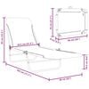 vidaXL Sunlounger Set of 2 Grey Powder-coated steel