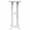 vidaXL Bar Table White 21.7" x 21.7" x 42.1" HDPE
