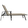 vidaXL Sun Lounger Cream Steel, Textilene 75.2 x 24.0 x 38.4 in