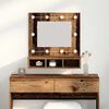 vidaXL Mirror Cabinet with Shelf Old wood 23.62 x 12.40 x 24.41 in