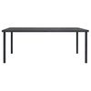 vidaXL Outdoor Dining Table Anthracite Glass, Powder-Coated Steel Large