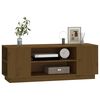 vidaXL TV Cabinet Honey Brown Solid Pine Wood TV Cabinet Rectangular
