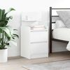 vidaXL Bedside Cabinet White Engineered wood 15.0 x 13.4 x 31.5 in