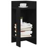 vidaXL Side Table Black Engineered Wood Small Rectangular Minimalist