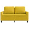 vidaXL 2-seater Sofa Yellow Velvet (100% polyester), metal, foam