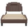 vidaXL Bed Frame "Viana" without Mattress Brown 31.5"x78.7" Faux Leather