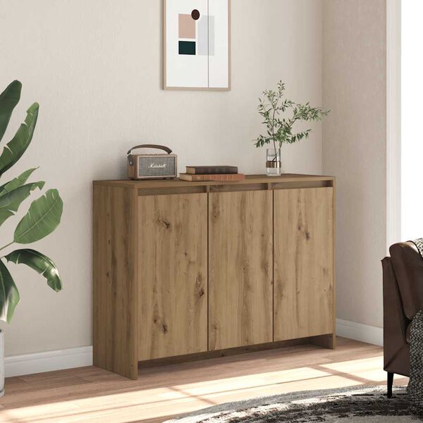 vidaXL Sideboard Artisan Oak Engineered Wood 40.2 x 13.0 x 29.5 in