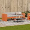vidaXL Garden Sofa Wax Brown Solid Pine Wood 3-Seater Durable