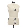 vidaXL Dress Form Cream and black Polyester, ABS M Height-Adjustable