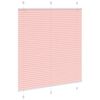 vidaXL Pleated Blind Pink 100% Polyester 45.3 x 59.1 in