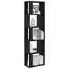 vidaXL Book Cabinet Black oak Engineered wood Tall Book Cabinet