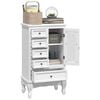 vidaXL Cabinet White MDF and Pinewood Medium Storage Cabinet