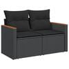 vidaXL Garden Sofa Set Black