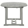vidaXL Garden Dining Set Grey wash Solid acacia wood Large Foldable