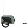 vidaXL Pet Bike Trailer Gray and Black Oxford Fabric, Iron, PVC