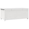 vidaXL Storage Box White Solid pinewood Large Storage Box Rectangular