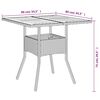 vidaXL Garden Table Grey PE rattan, powder-coated steel, solid acacia wood