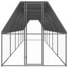 vidaXL Chicken Cage Silver Galvanized Steel Large Chicken Cage