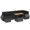 vidaXL Garden Sofa Set Black