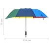 vidaXL Umbrella Multicolored Fabric (190T PG), metal, fiberglass Medium