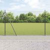 vidaXL Fence with Posts Gray 59.1" x 393.7" Steel