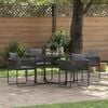 vidaXL Garden Dining Set 5 pcs Black Steel