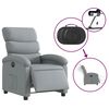 vidaXL Electric Recliner Chair Light grey Polyester, metal, wood Medium