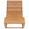 vidaXL Sun Lounger Red and natural wood