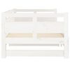 vidaXL Pull-out Day Bed White Solid pine wood 2x
