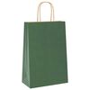vidaXL Paper Bags 250 pcs with Handles Green 21x11x31 cm