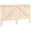 vidaXL Headboard Natural Pine Solid Pine Wood Double Headboard