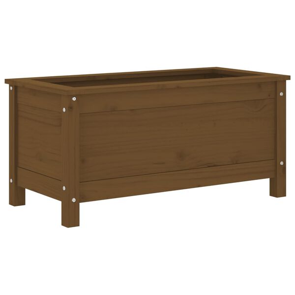 vidaXL Garden Planter Honey brown Solid pine wood Medium