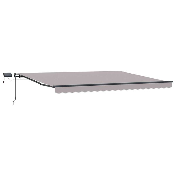 vidaXL Retractable Awning Manual Light gray 157.48" x 118.11" fabric