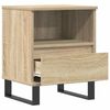 vidaXL Bedside Cabinet Set of 2 Sonoma oak Engineered wood Compact