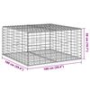 vidaXL Gabion Basket Silver Galvanized Iron Large Durable