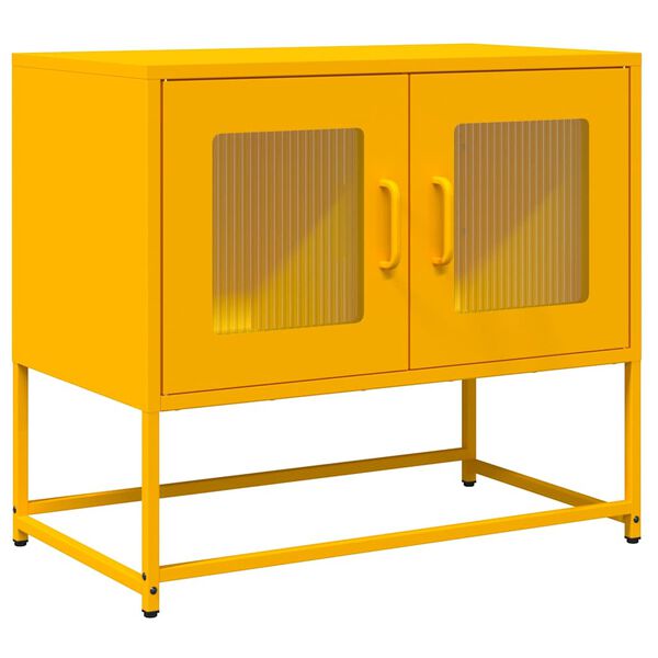 vidaXL TV Cabinet Mustard Yellow Cold-rolled steel Small TV Cabinet
