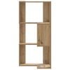 vidaXL Corner Bookcase 3-Tier Artisian Oak 19.7x19.7x40.2" Engineered Wood