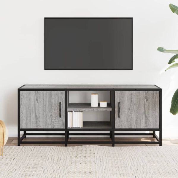 vidaXL TV Cabinet Grey Sonoma Engineered Wood 39.4 x 13.8 x 16.1 in