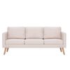 vidaXL Sofa Cream Polyester 3-Seater Removable Covers Cream Sofa