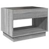 vidaXL Coffee Table Grey sonoma Engineered wood, glass